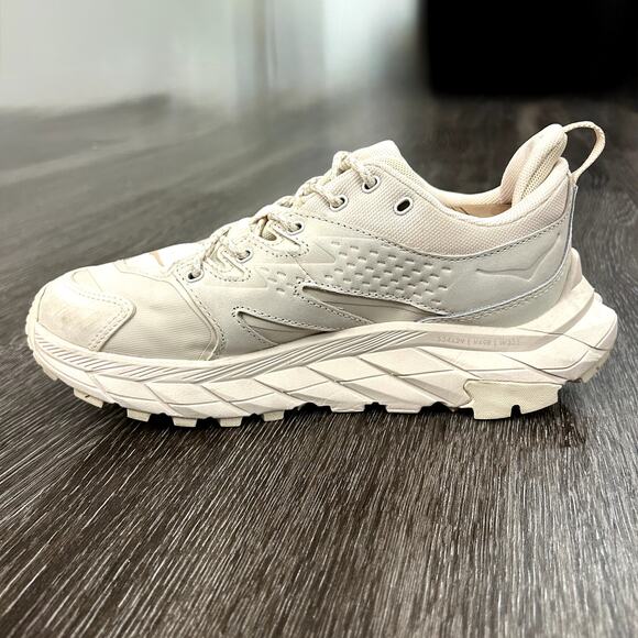 EUC HOKA Anacapa Low GTX Sneakers Eggnog Shifting Sand Vibram Trail Shoes 6.5 - Picture 14 of 16